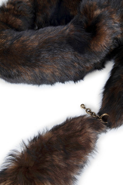 Chloé Chain Tails Shearling Scarf