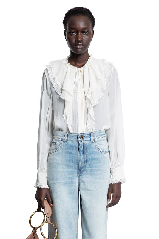 CHLOÉ WOMAN OFF-WHITE SHIRTS