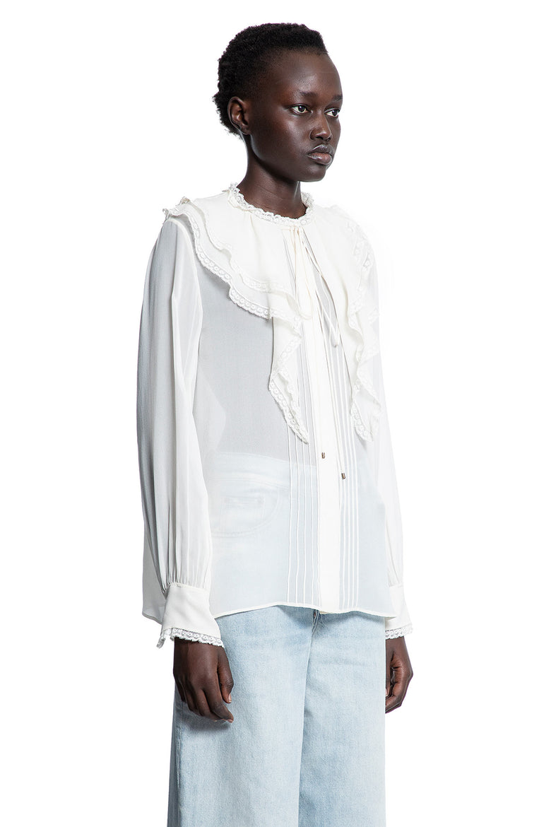 CHLOÉ WOMAN OFF-WHITE SHIRTS