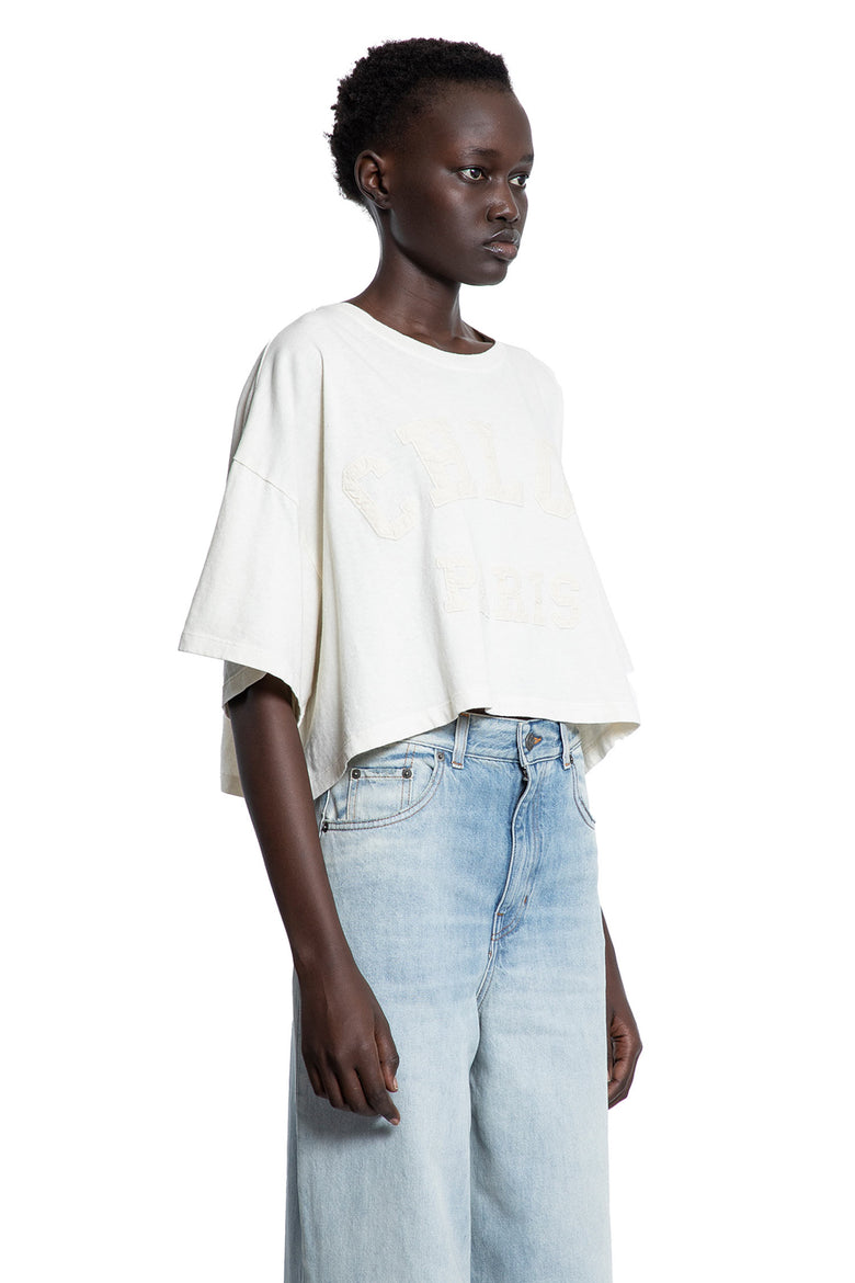 CHLOÉ WOMAN OFF-WHITE T-SHIRTS & TANK TOPS