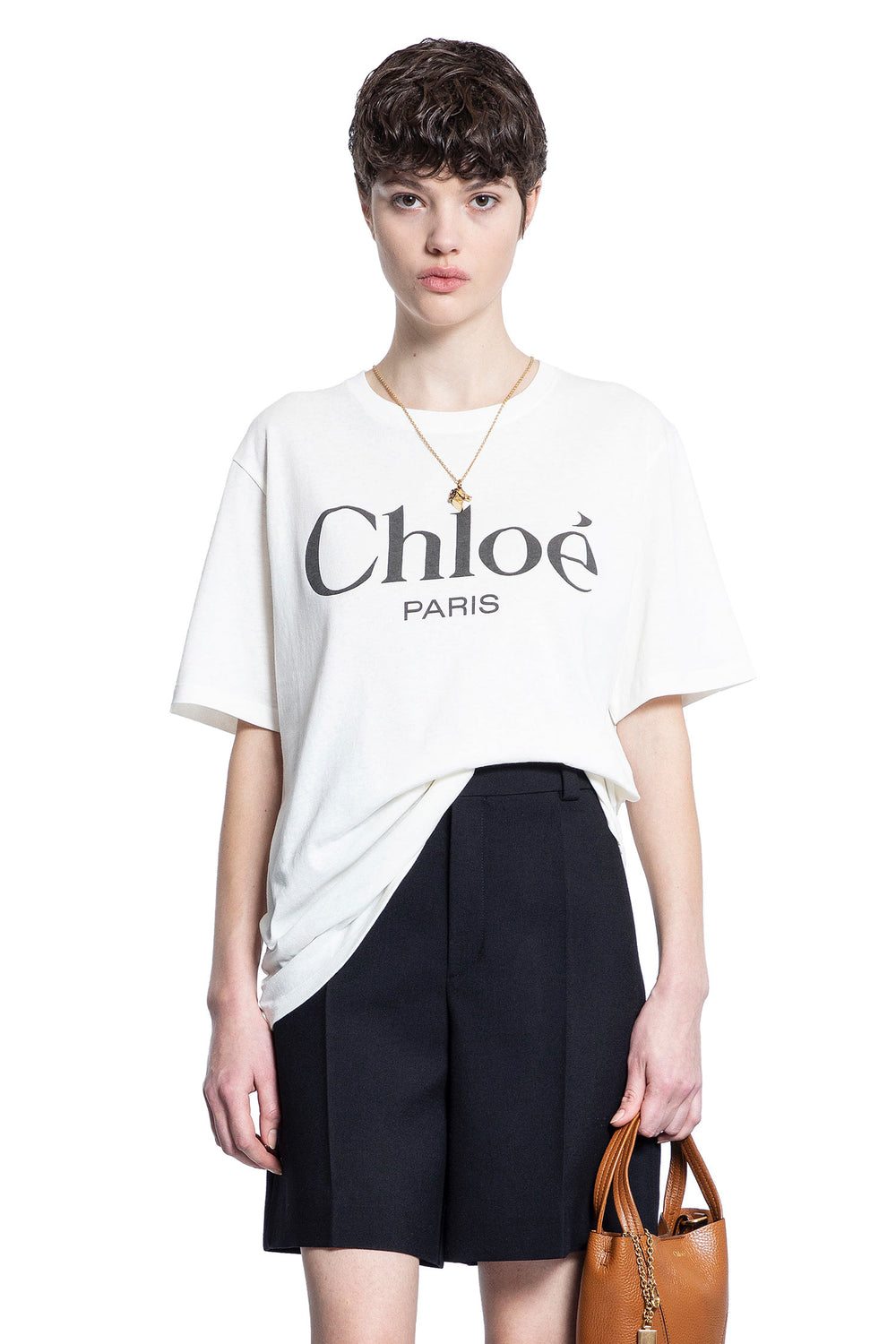 CHLOÉ WOMAN WHITE T-SHIRTS & TANK TOPS