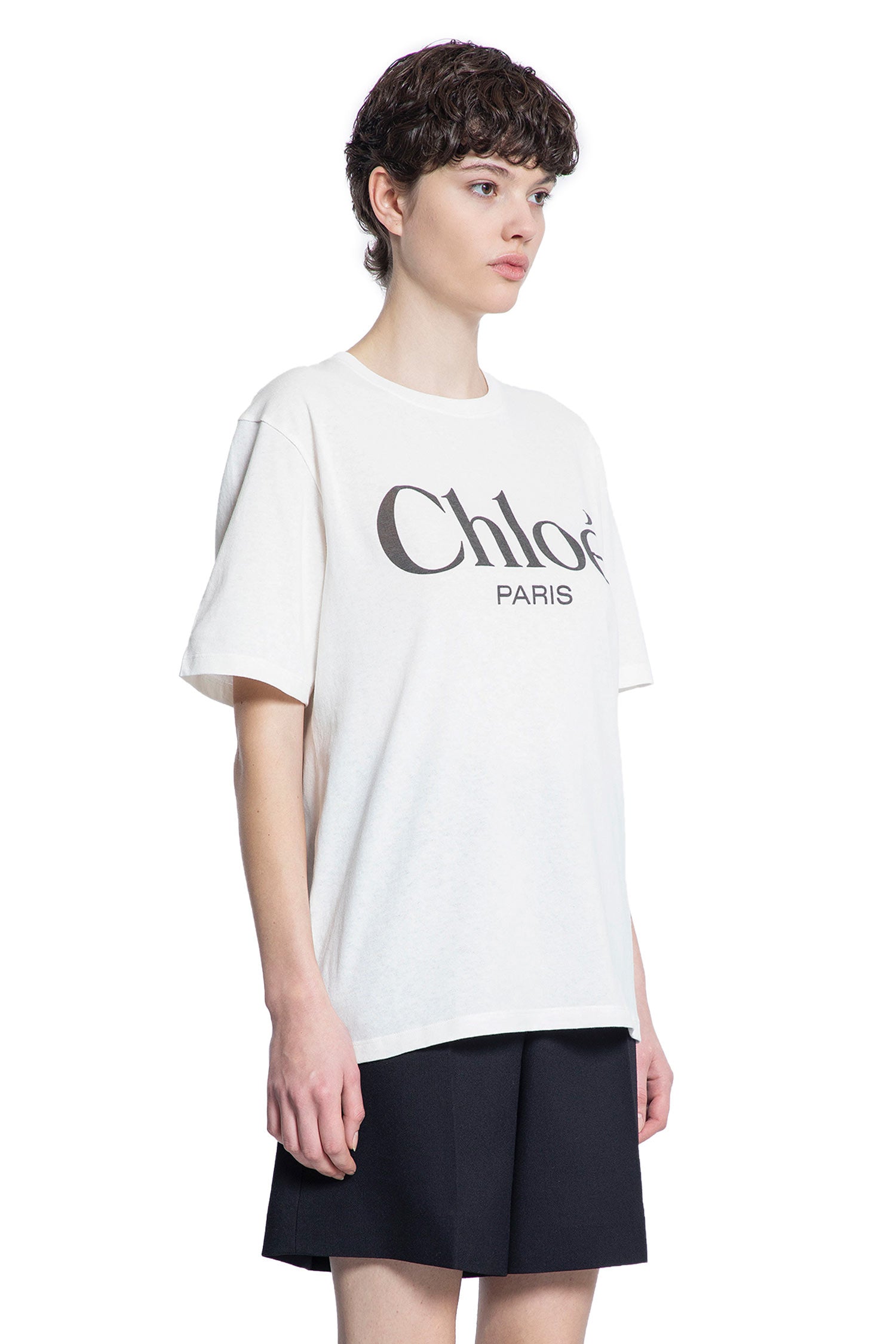 CHLOÉ WOMAN WHITE T-SHIRTS & TANK TOPS