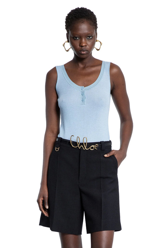 CHLOÉ WOMAN BLUE T-SHIRTS & TANK TOPS - Antonioli.eu
