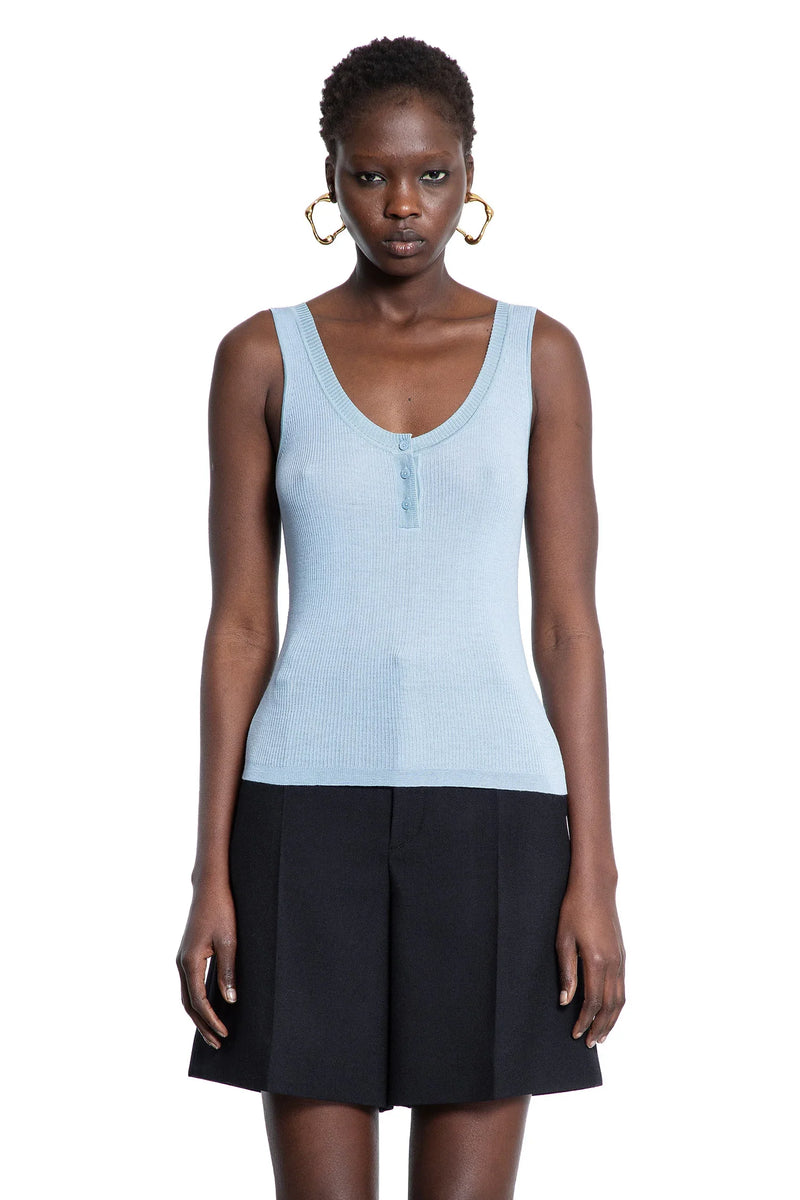CHLOÉ WOMAN BLUE T-SHIRTS & TANK TOPS - Antonioli.eu