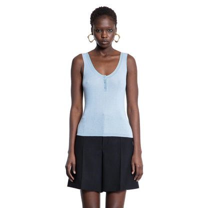 CHLOÉ WOMAN BLUE T-SHIRTS & TANK TOPS - Antonioli.eu