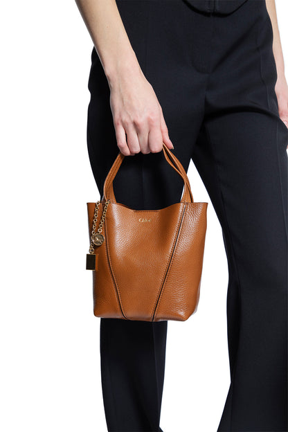 CHLOÉ WOMAN BROWN TOP HANDLE BAGS