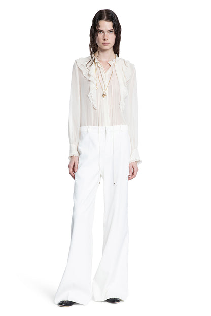 CHLOÉ WOMAN WHITE TROUSERS