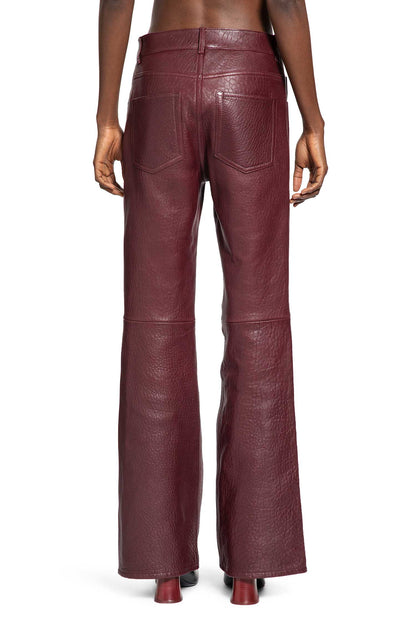 Flared Trousers in Light Bubble Lambskin