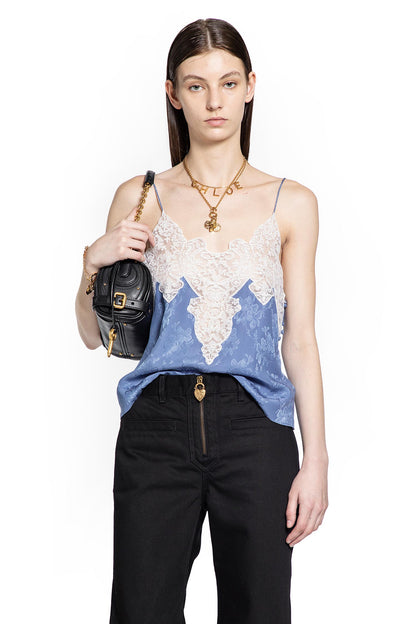 Camisole Top in Silk Jacquard and Lace