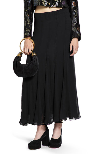 Fuid Maxi Skirt in Silk Mousseline - Antonioli.eu