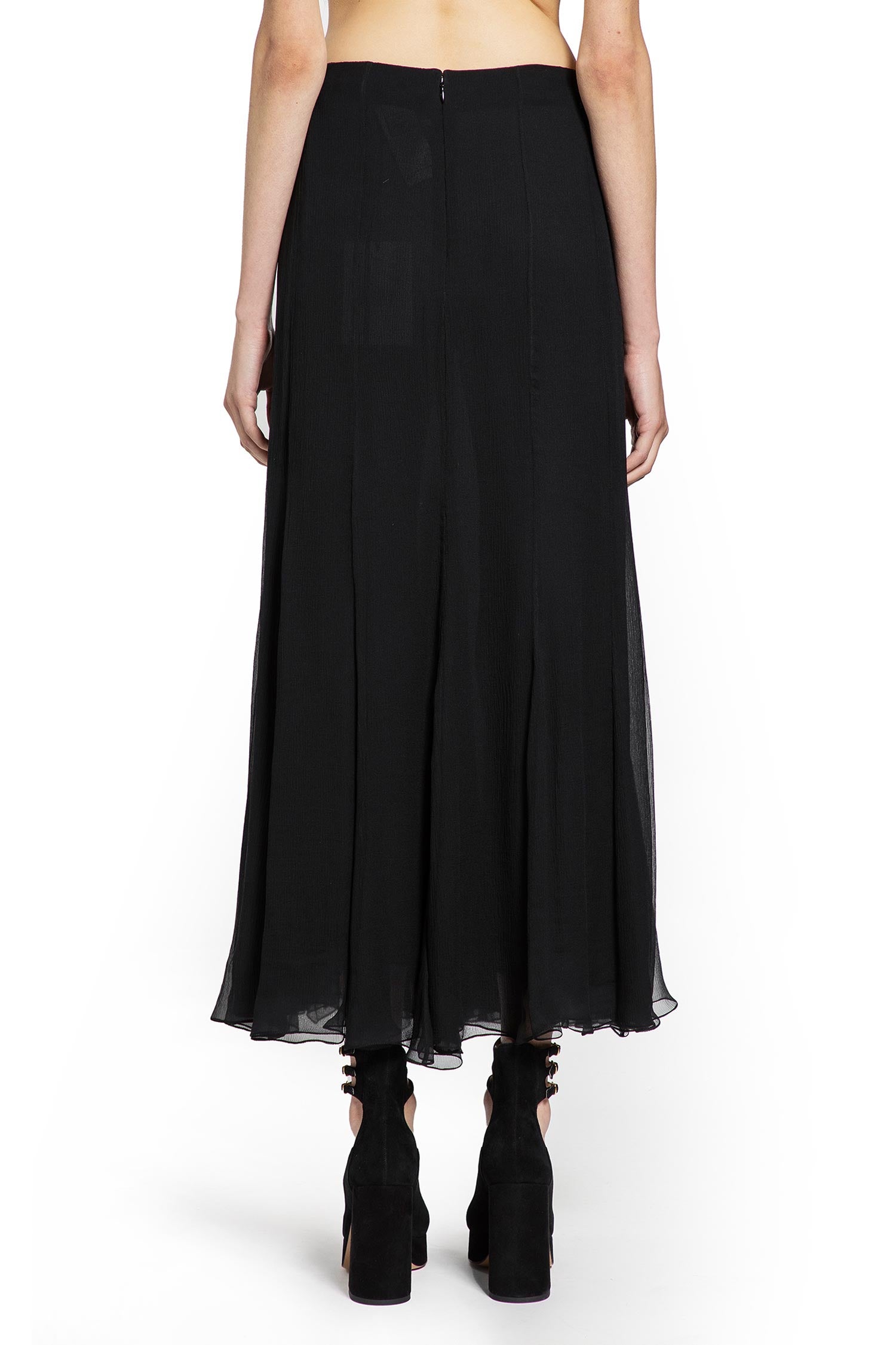 Fuid Maxi Skirt in Silk Mousseline - Antonioli.eu