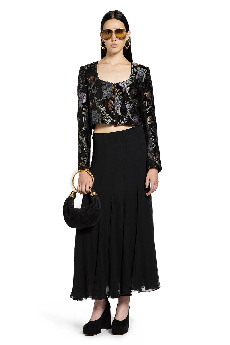 Fuid Maxi Skirt in Silk Mousseline - Antonioli.eu