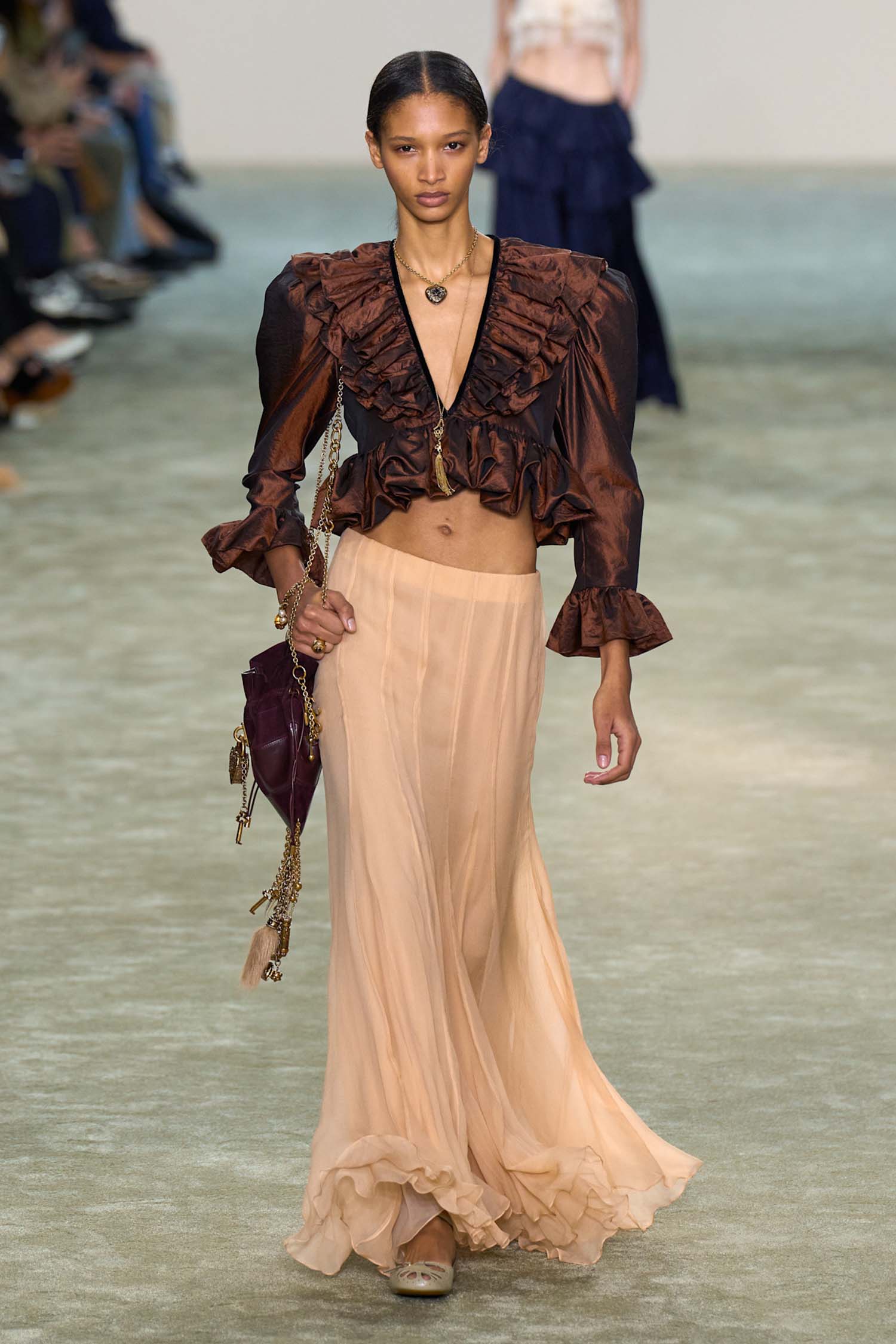 Fluid Maxi Skirt in Silk Mousseline