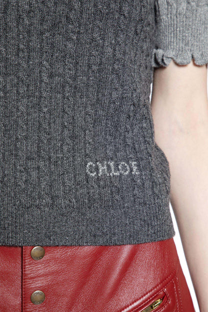 Two-Tone Cable-Knit Polo