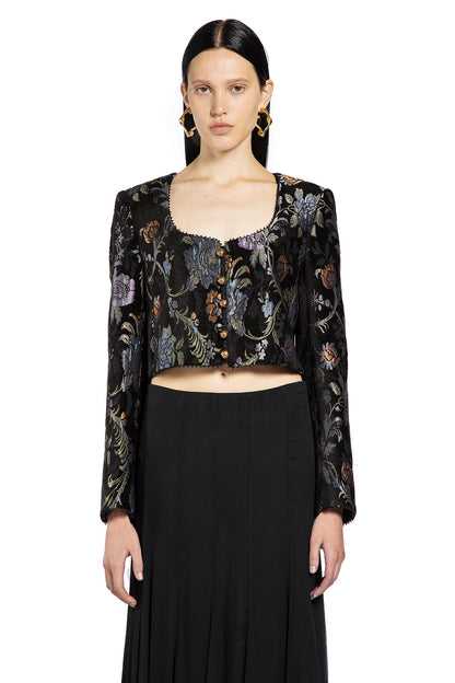 Cropped Spencer Jacket in Brocade