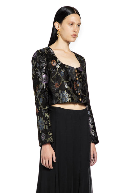Cropped Spencer Jacket in Brocade