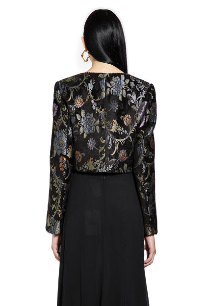 Cropped Spencer Jacket in Brocade