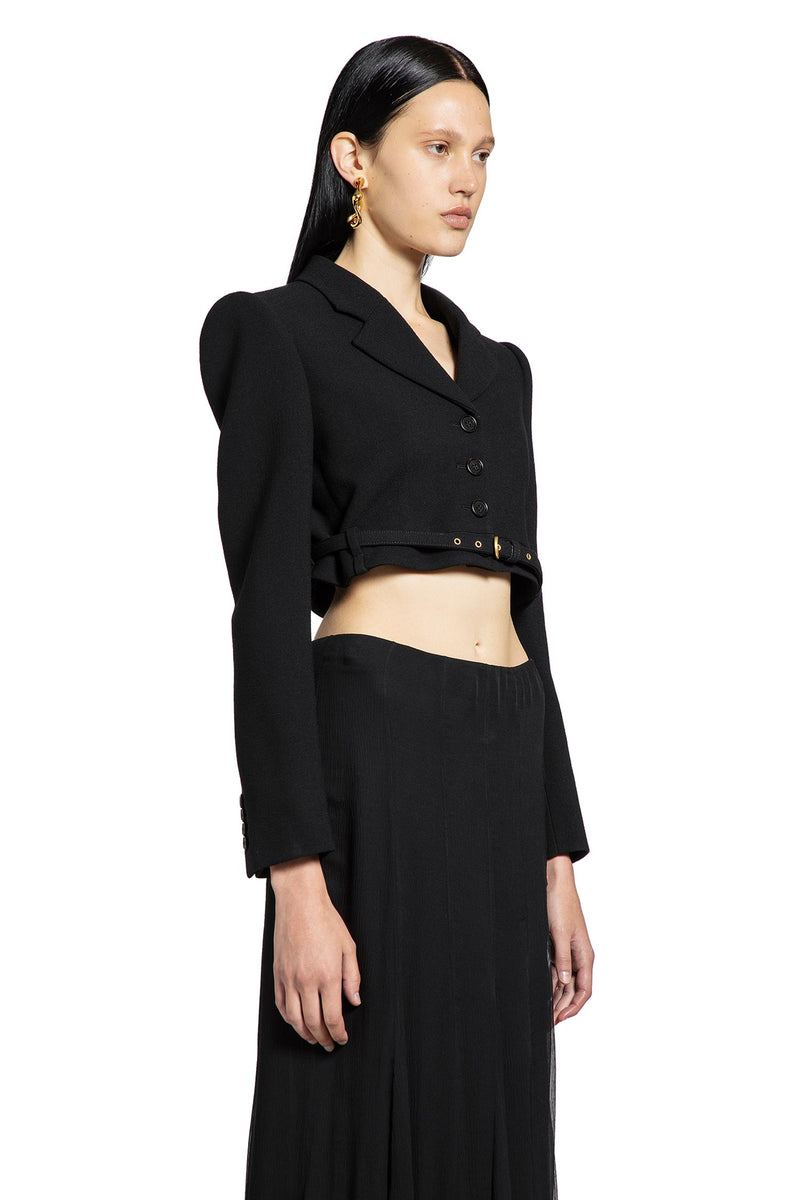 Cropped Spencer Jacket in Wool Crêpe - Antonioli.eu