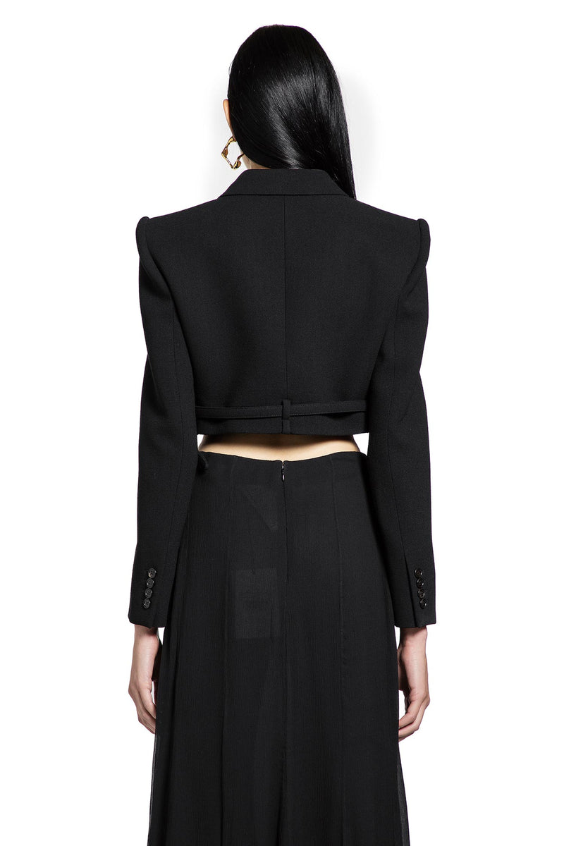Cropped Spencer Jacket in Wool Crêpe - Antonioli.eu