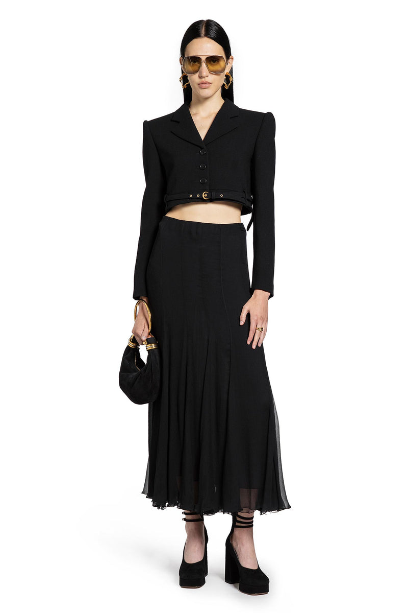 Cropped Spencer Jacket in Wool Crêpe - Antonioli.eu