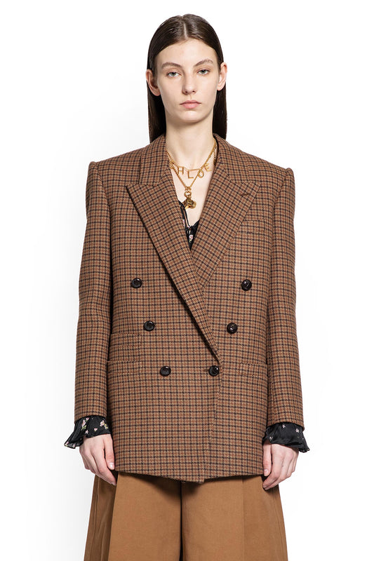 Houndstooth Wool Blazer