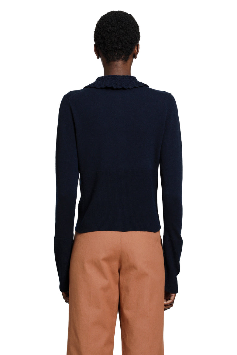 CHLOÉ Logo Embroidered Wool Cardigna woman