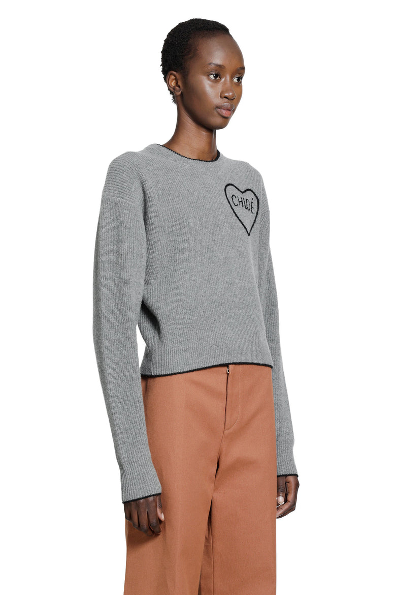 
              CHLOÉ Wool Knit Cropped Sweater woman
            