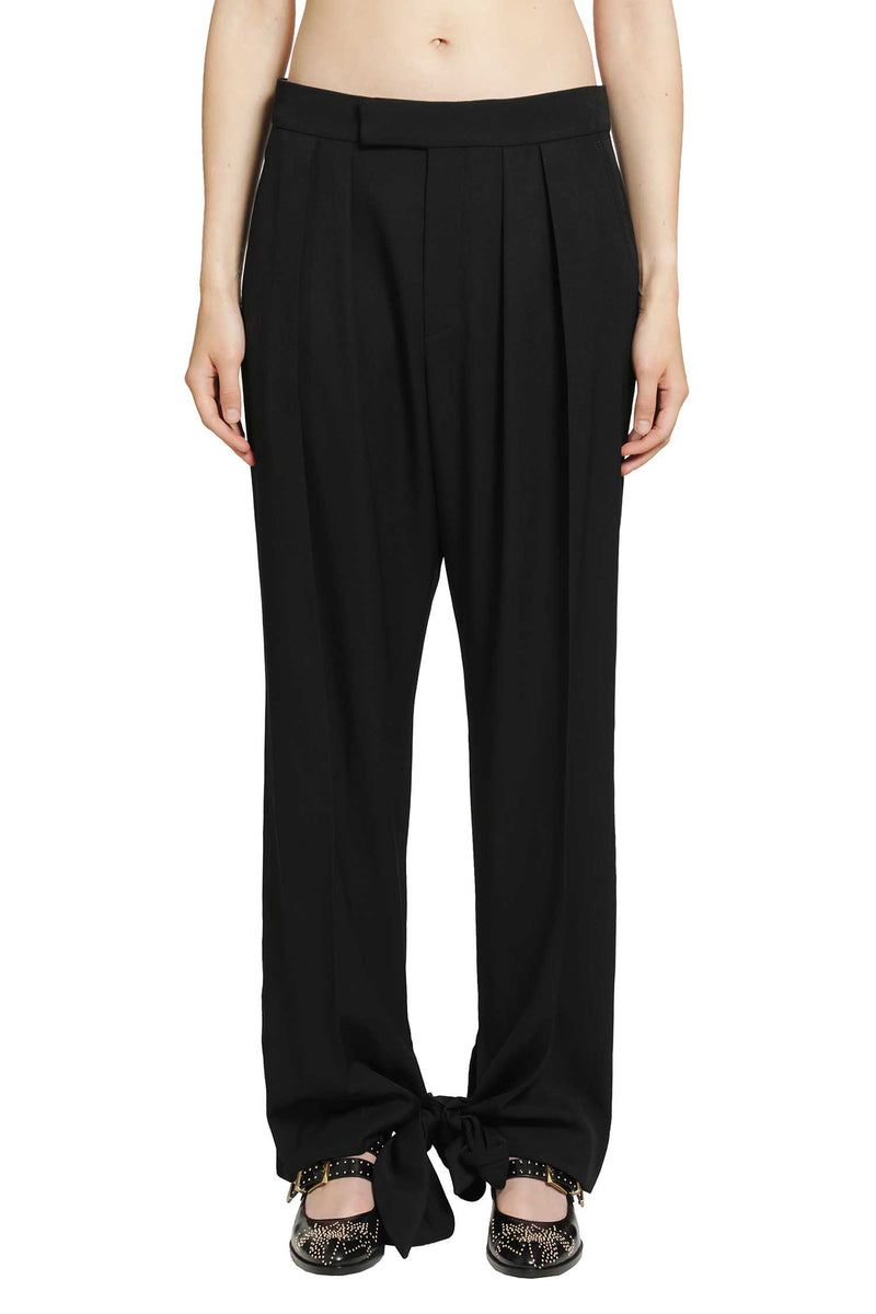 CHLOÉ Pleated Tie-Hem Pants woman