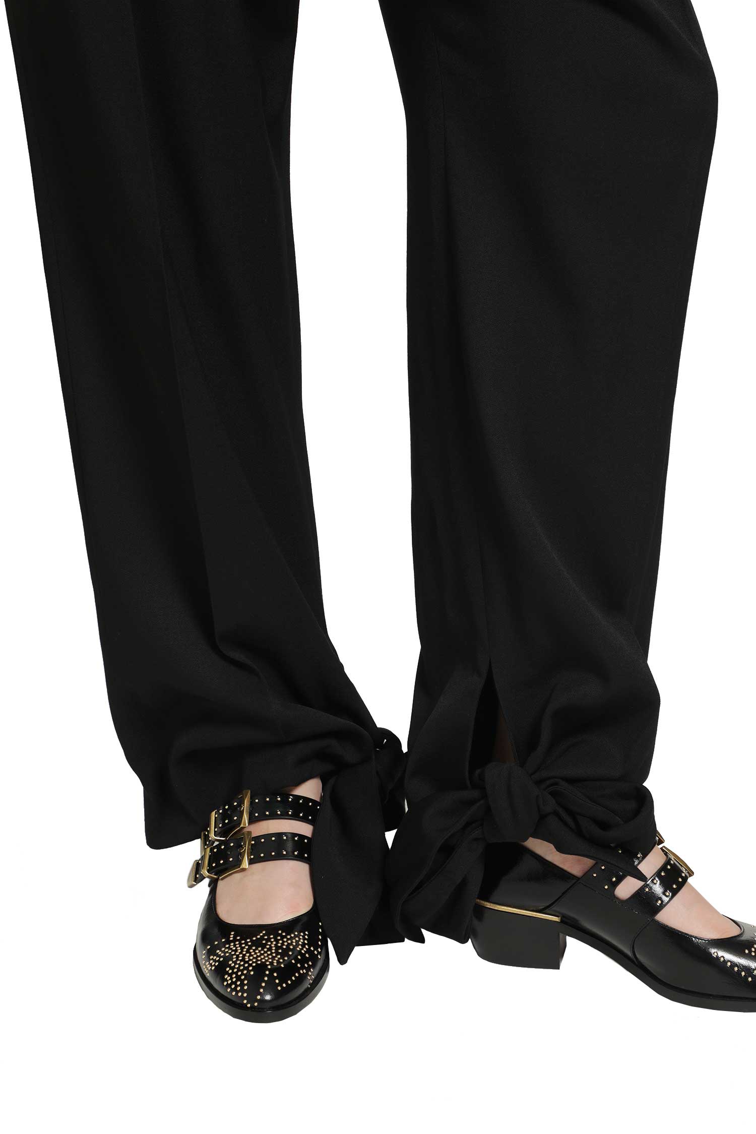 CHLOÉ Pleated Tie-Hem Pants woman