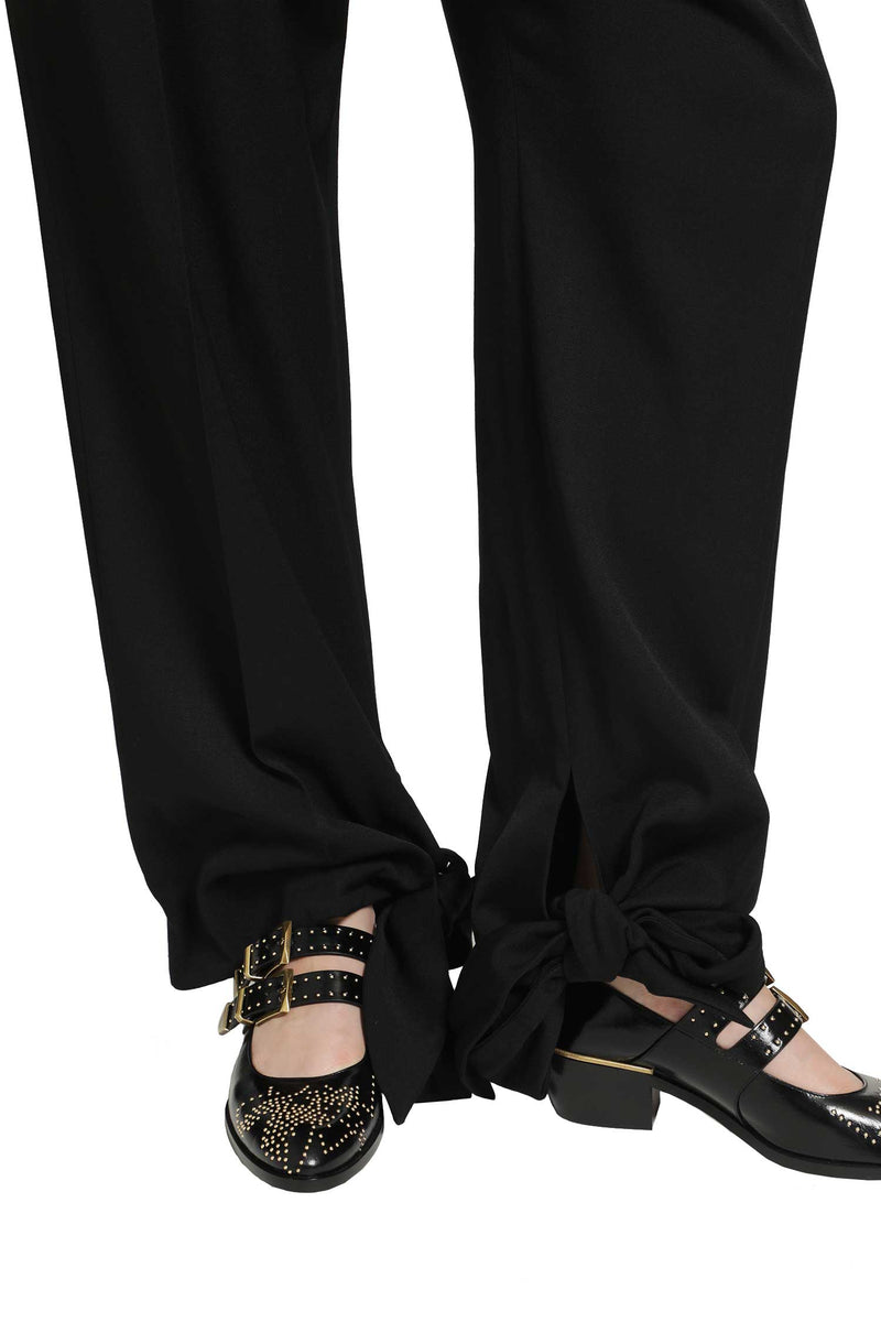 CHLOÉ Pleated Tie-Hem Pants woman