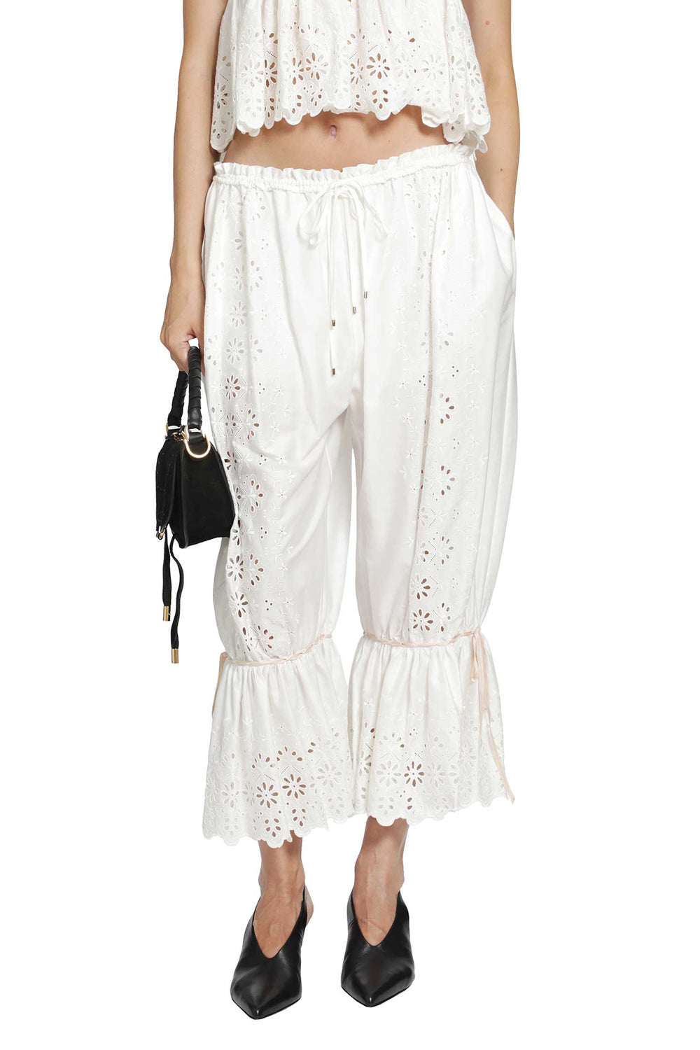 CHLOÉ Cotton Fluid Drawstring Trousers woman