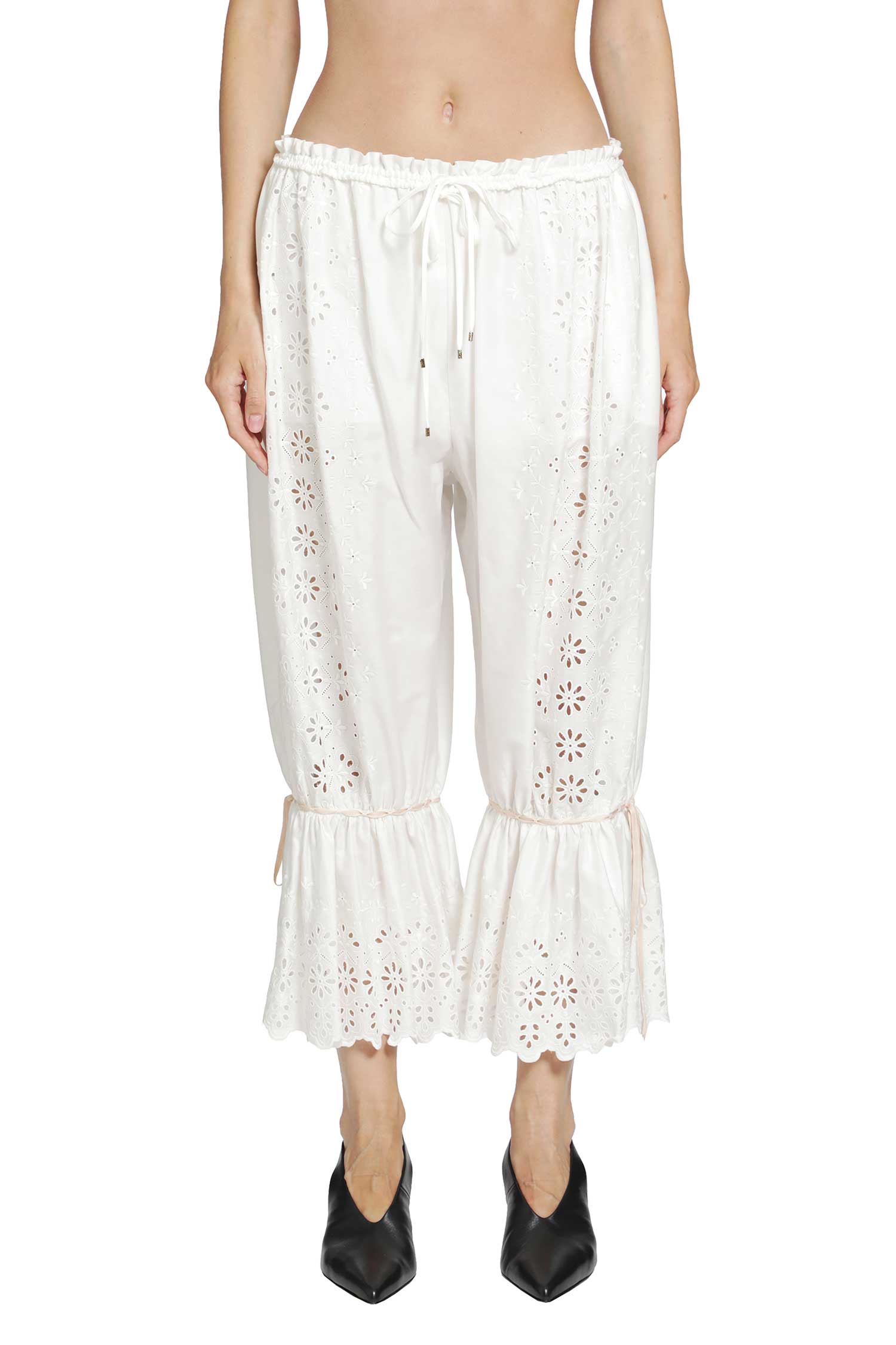 Cotton Fluid Drawstring Trousers