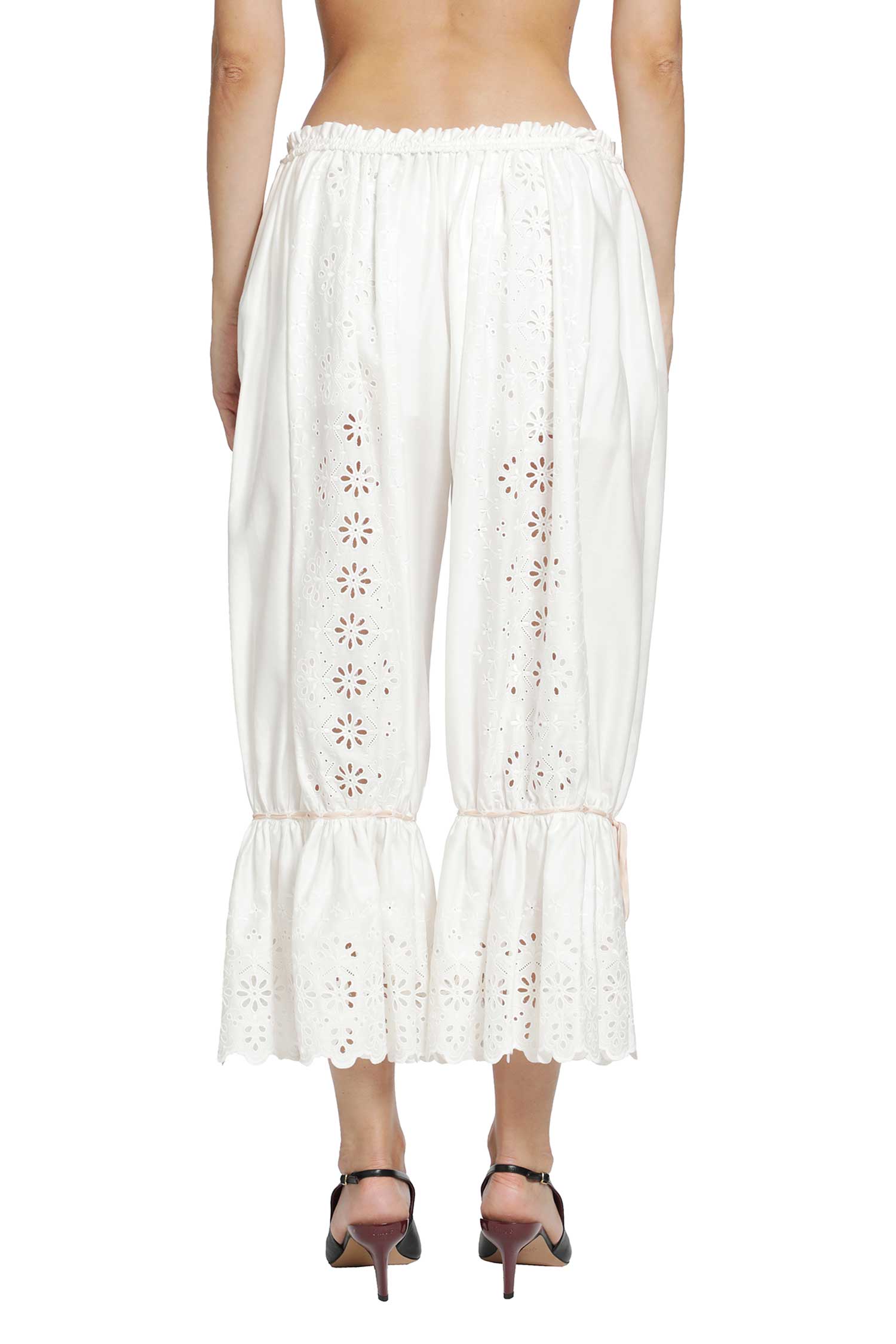 Cotton Fluid Drawstring Trousers