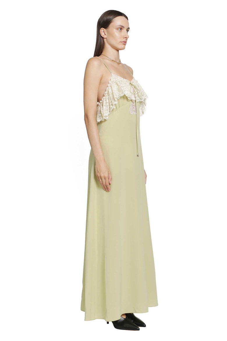 
              CHLOÉ Crepe De Chine Thin-Strap Long Dress woman
            