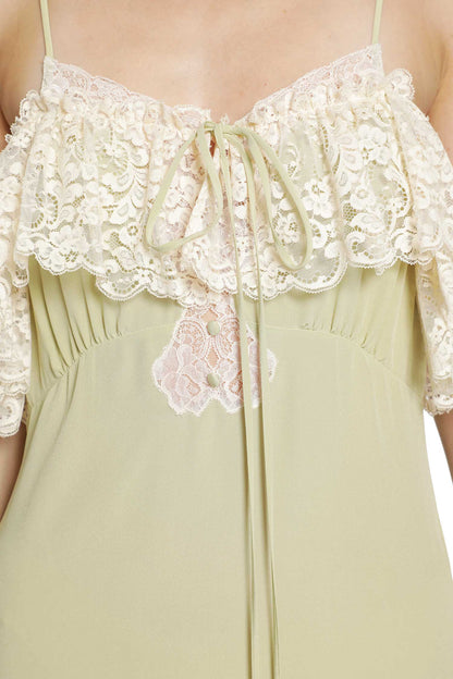 Crepe De Chine Thin-Strap Long Dress