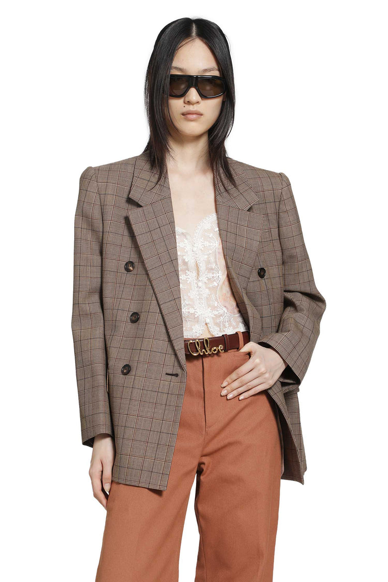 CHLOÉ Checked Wool Blazer woman