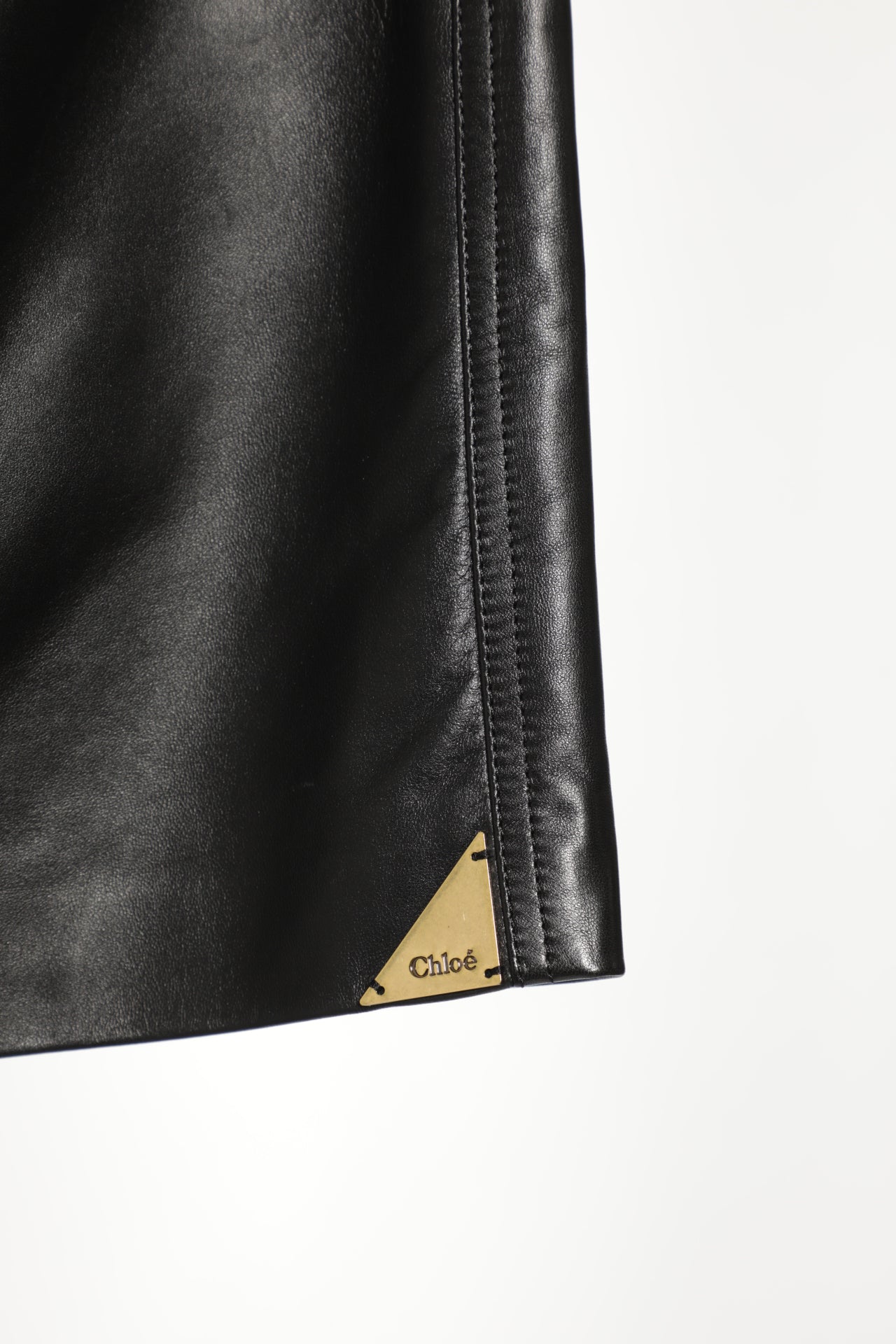 Leather Knee-length Pencil Skirt