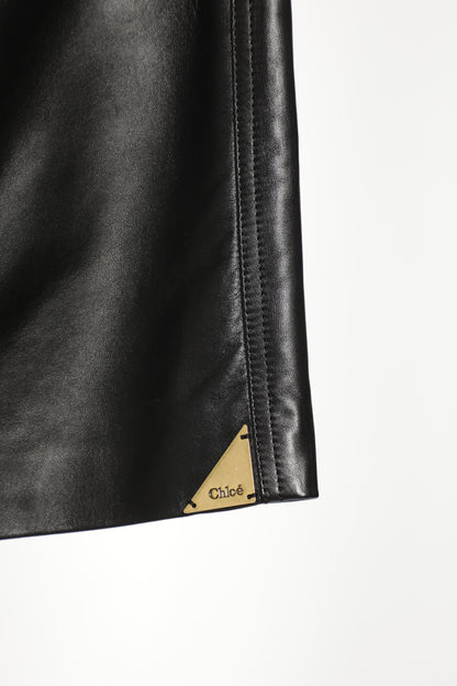 Leather Knee-length Pencil Skirt
