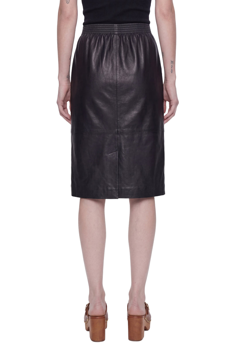 CHLOÉ Leather Knee-length Pencil Skirt woman