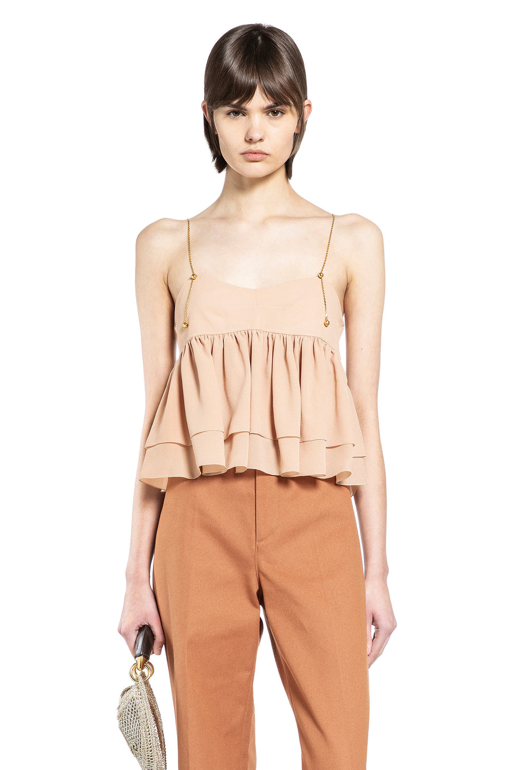 CHLOÉ Sleeveless Ruffle Top woman