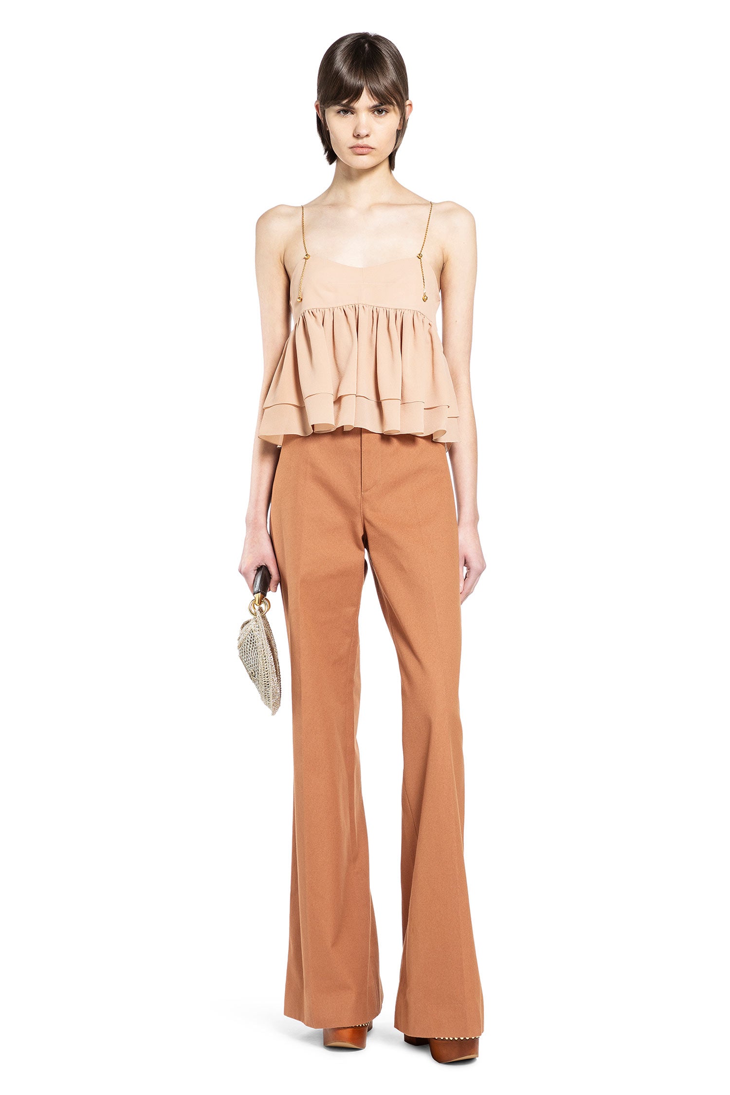 Sleeveless Ruffle Top