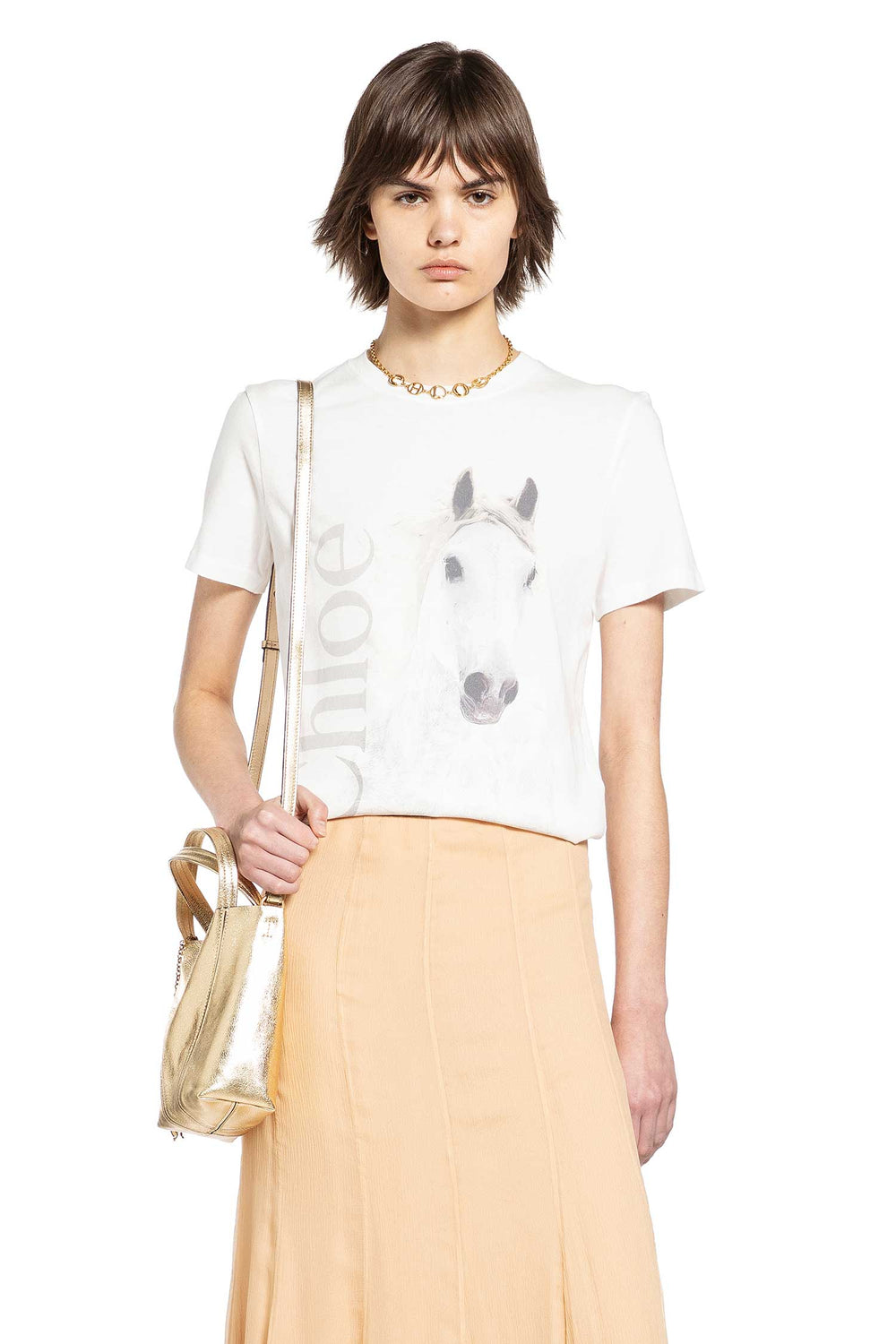 CHLOÉ faded orse T-Shirt woman