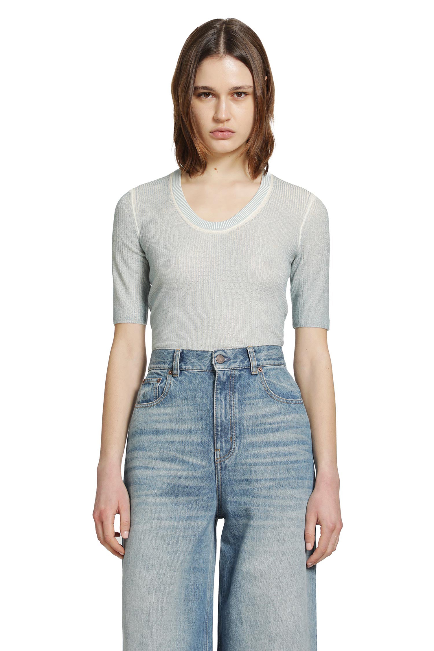 Short Sleeve Merino Wool Sweater