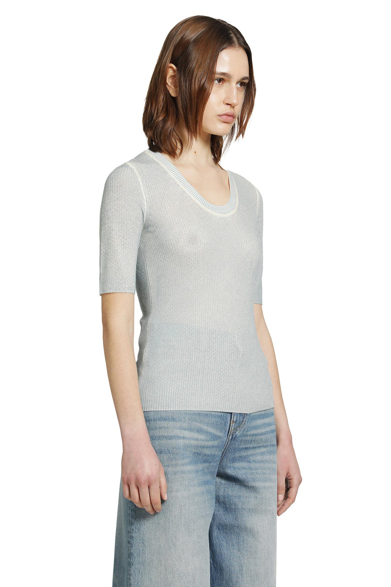 
              Short Sleeve Merino Wool Sweater
            