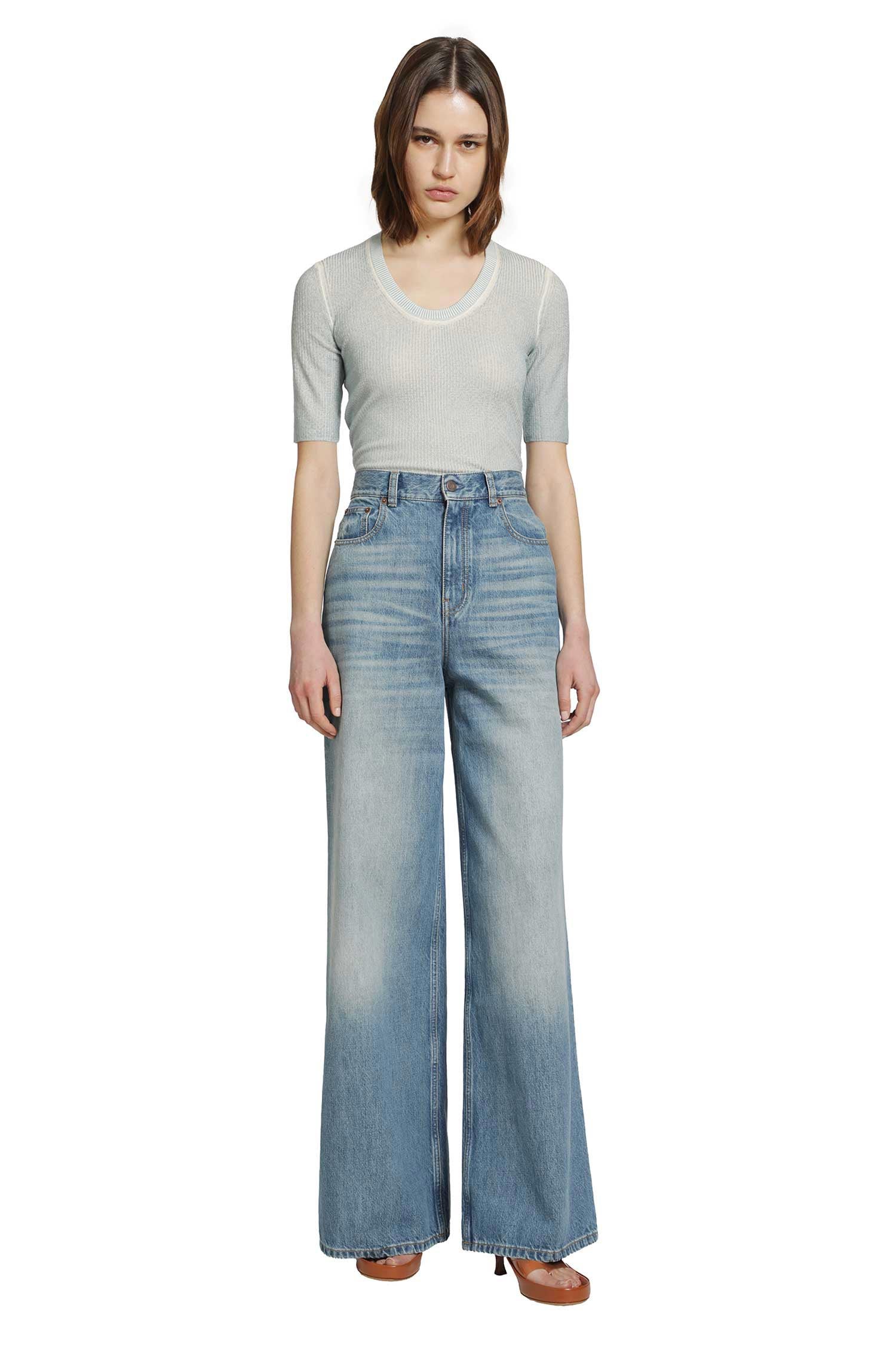 CHLOÉ Short Sleeve Merino Wool Sweater woman