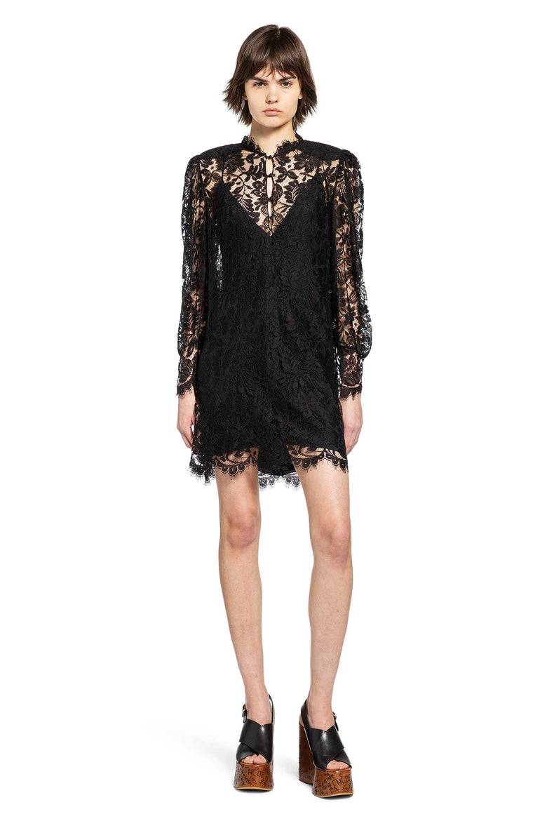 Floral Lace Mini Dress