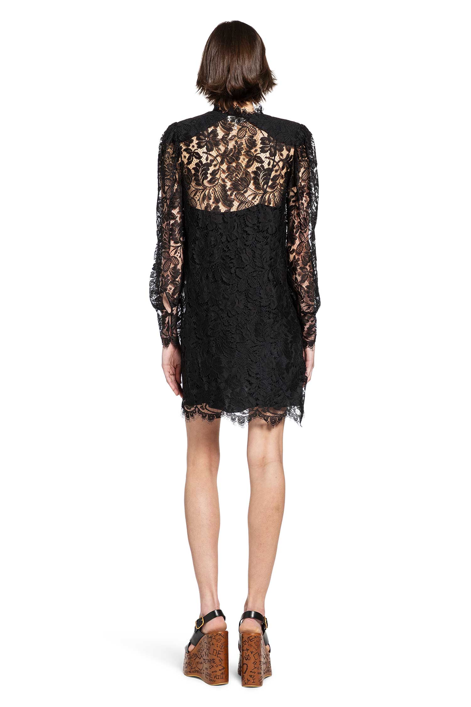 Floral Lace Mini Dress