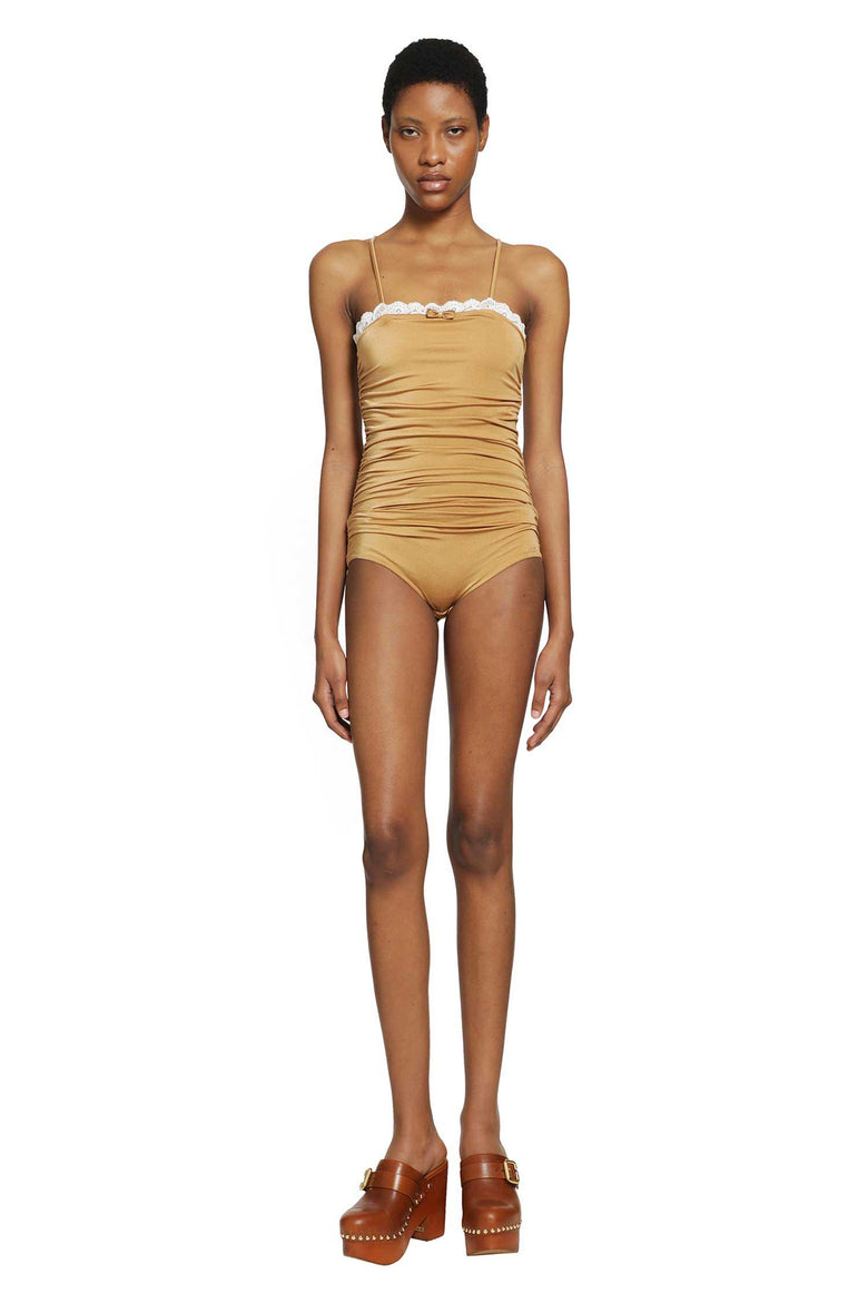 
              CHLOÉ Stretch Nylon and Lace Bodysuit woman
            