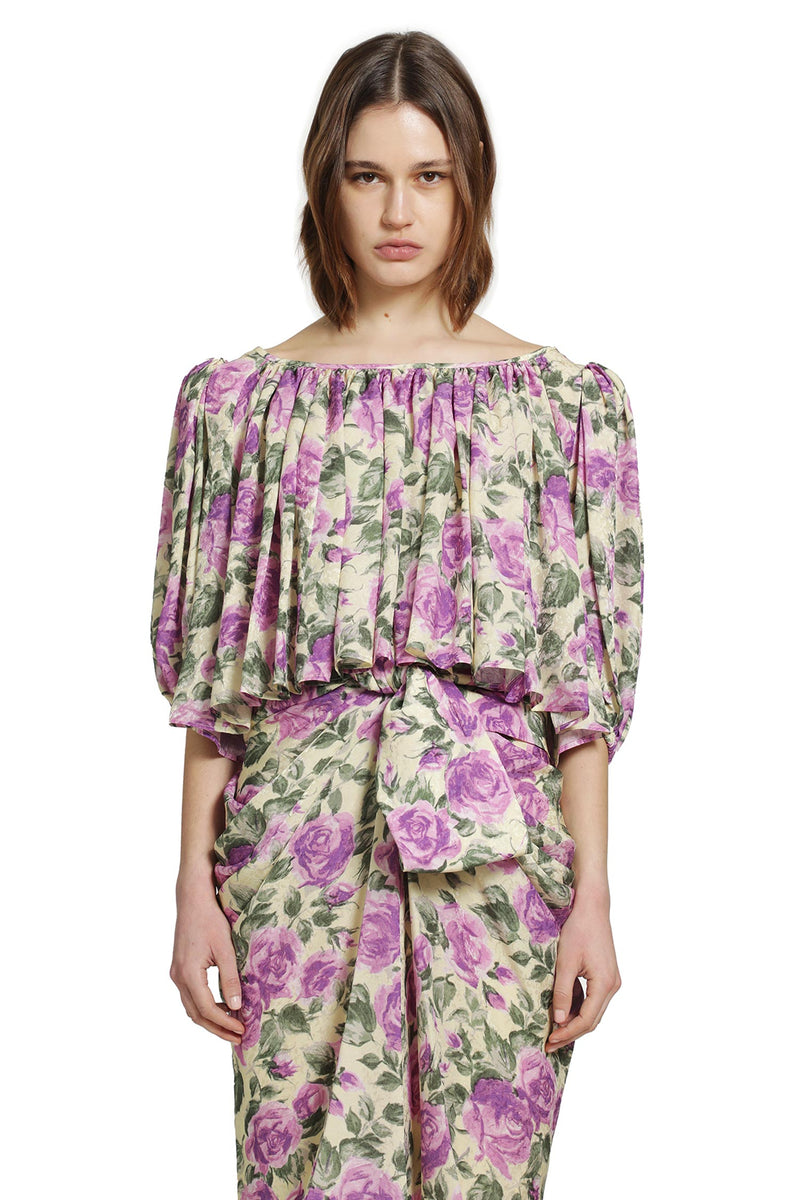 CHLOÉ Puff Sleeve Cropped Top woman