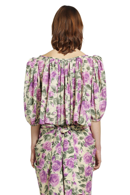 Puff Sleeve Cropped Top